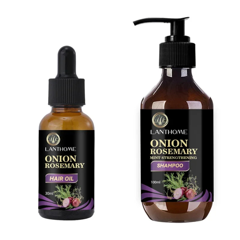 Rosemary Onion Strengthening Shampoo for Hair Growth Repair Damaged Anti Loss Hair Care Shampoo Professional for Men and Women