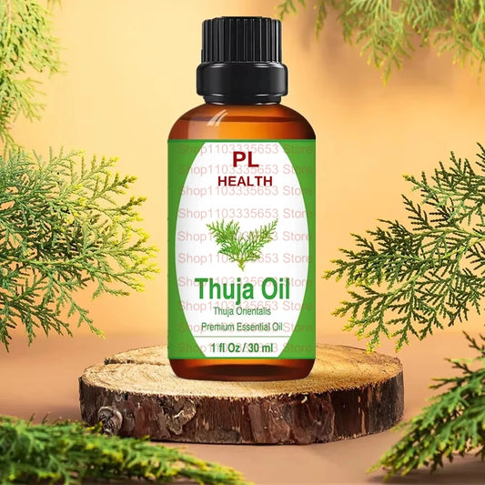 Thuja Essential Oil 1oz (30ml) Premium Essential Oil with Dropper for Skincare, Hair Care, Aromatherapy and Diffuser