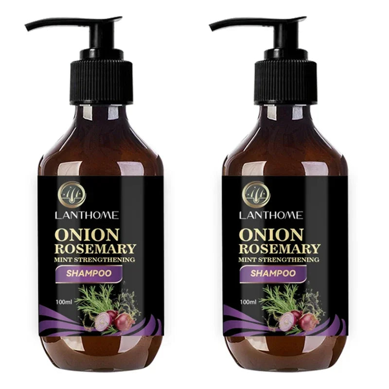 Rosemary Onion Strengthening Shampoo for Hair Growth Repair Damaged Anti Loss Hair Care Shampoo Professional for Men and Women