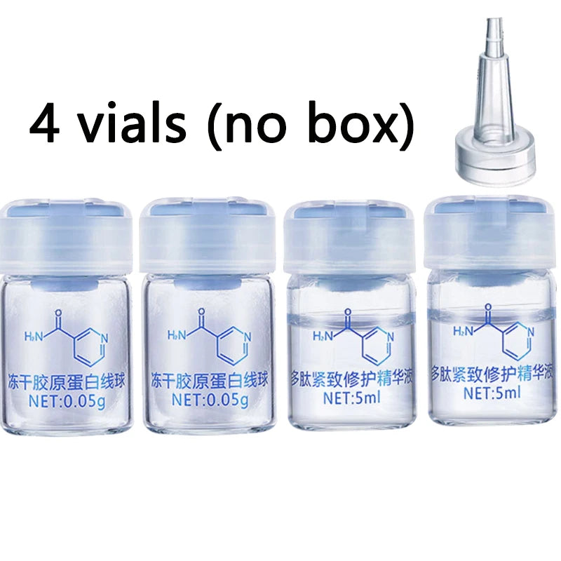 Korea Facial Hydrolyzed Silk Protein Collagen Thread Ball Serum Moisturiz Hydration Lifting Firm Fine lines Essence SkinCare