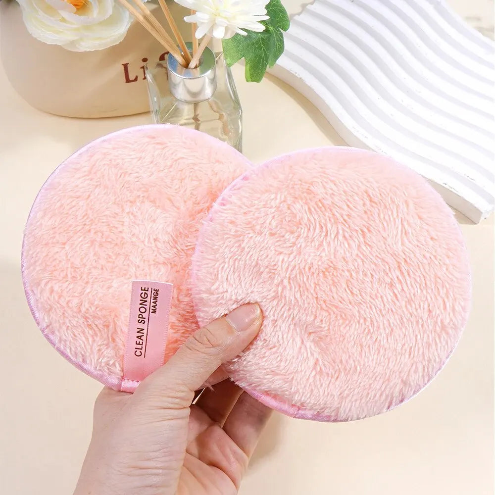 5Pcs Soft Skin Makeup Remover Polyester Facial Cleaning Tool Cosmetic Remover For Men And Women Beauty Tool