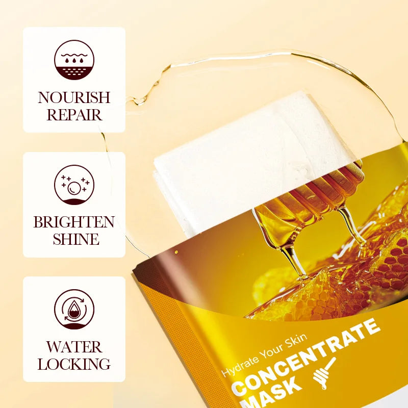 10pcs Fruits Facial Masks For Face Skincare Moisturizing Brightening Hydrating Firming Face Mask Beauty Face Skin Care Products