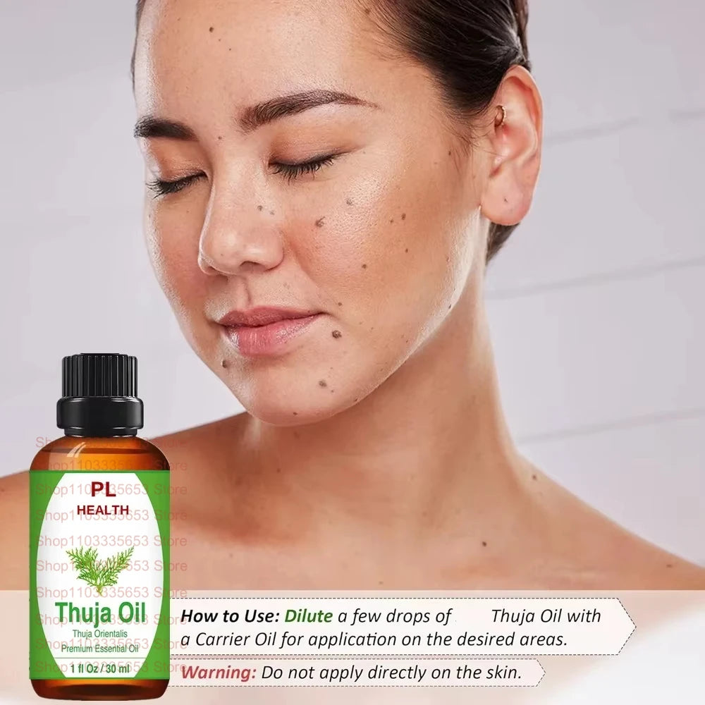 Thuja Essential Oil 1oz (30ml) Premium Essential Oil with Dropper for Skincare, Hair Care, Aromatherapy and Diffuser