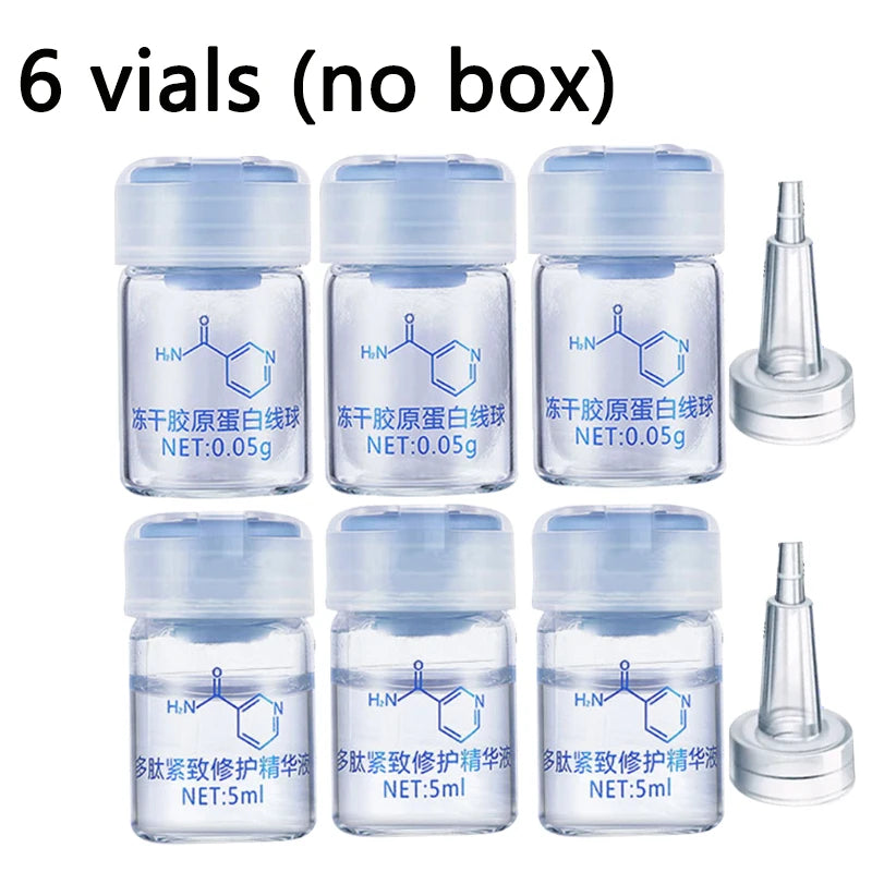 Korea Facial Hydrolyzed Silk Protein Collagen Thread Ball Serum Moisturiz Hydration Lifting Firm Fine lines Essence SkinCare