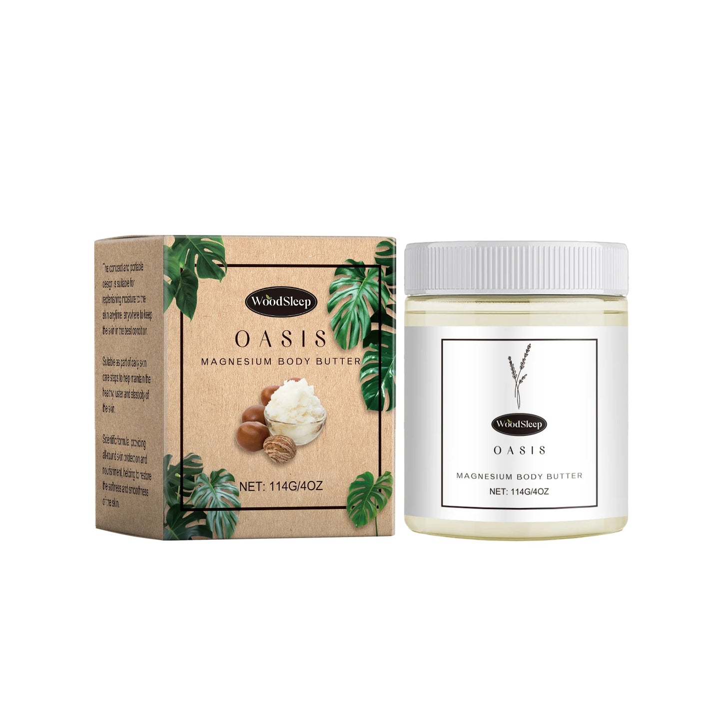 Shea Butter Body Lotion Moisturizing Magnesium Body Butter Nourishing Skin Soft Smooth Soothes Muscles Body Skincare Cream