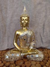 Boeddha meditatie met pailletten