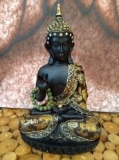 Thaise Boeddha zwart met mala